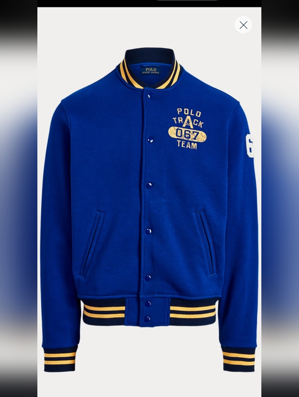 Polo Ralph Lauren Logo Fleece Baseball Jacket Size 14/16